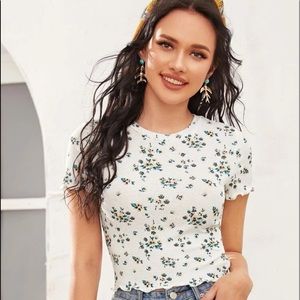 SHEIN | Rib-knit Top | Size: S | Color: White